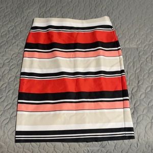 Striped pencil skirt